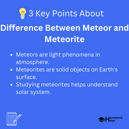 Difference Between Meteor and Meteorite