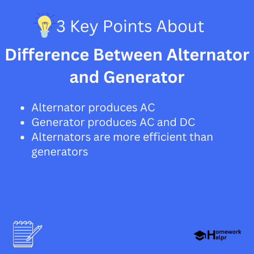 Difference Between Alternator and Generator