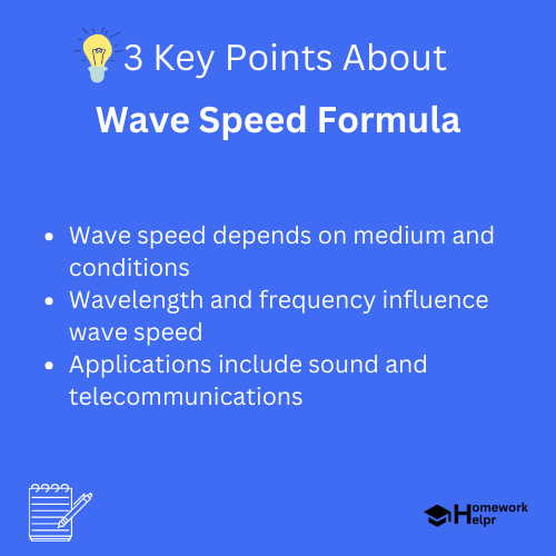 Wave Speed Formula