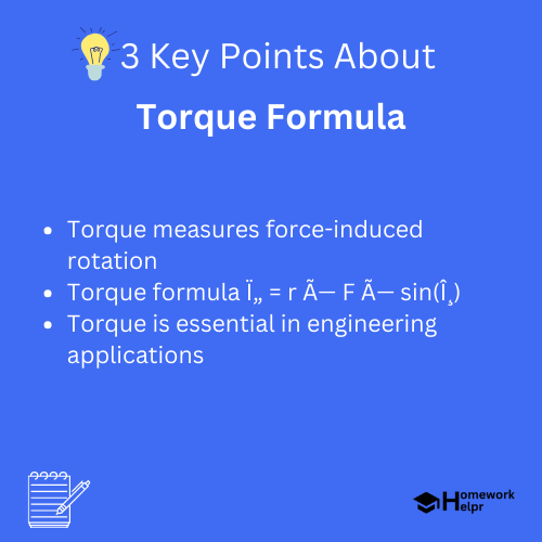 Torque Formula