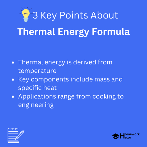 Thermal Energy Formula