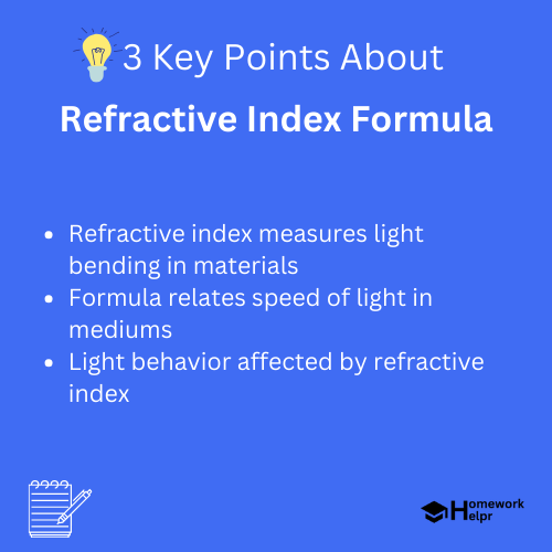 Refractive Index Formula