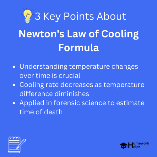 Newton’s Law of Cooling Formula