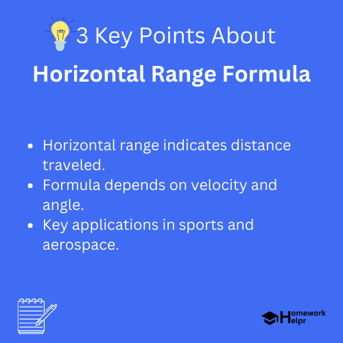 Horizontal Range Formula