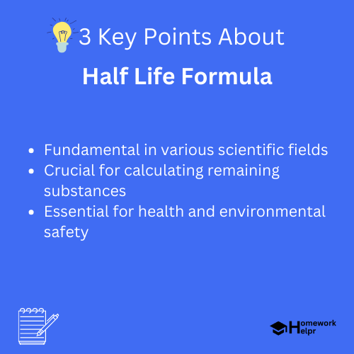 Half Life Formula