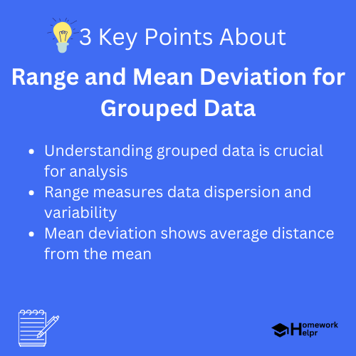 Range and Mean Deviation for Grouped Data