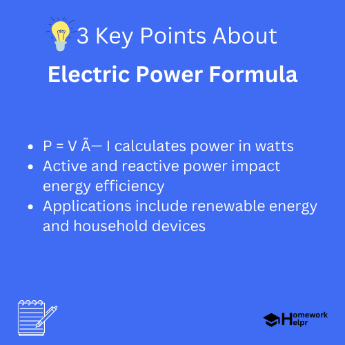 Electric Power Formula