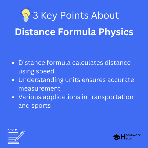 Distance Formula Physics