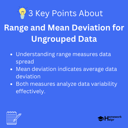 Range and Mean Deviation for Ungrouped Data