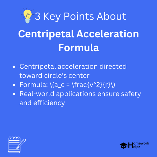 Centripetal Acceleration Formula