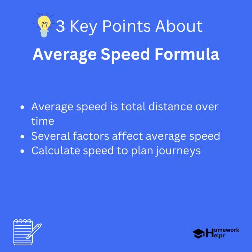 Average Speed Formula