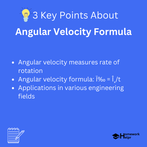 Angular Velocity Formula