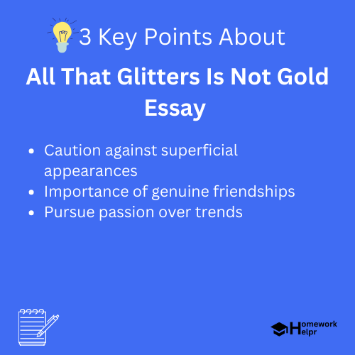 All That Glitters Is Not Gold Essay for Students and Children