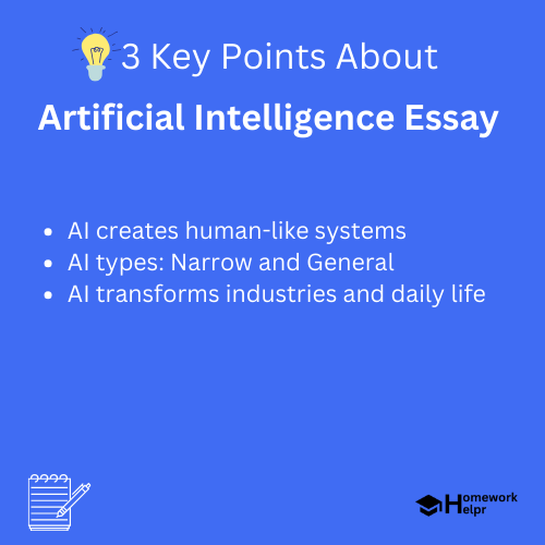 Artificial Intelligence Essay for Students and Children