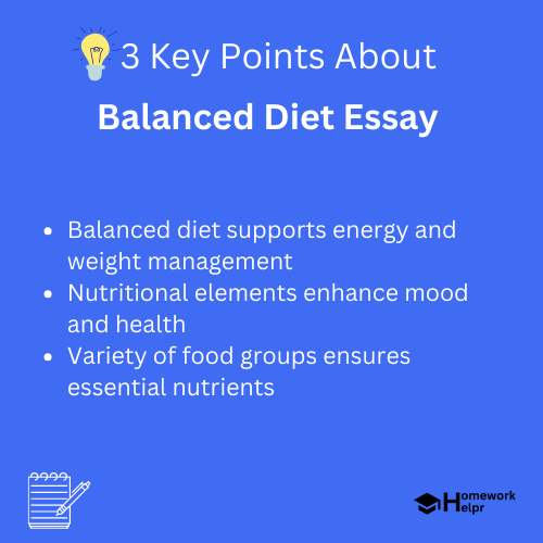 Balanced Diet Essay for Students and Children