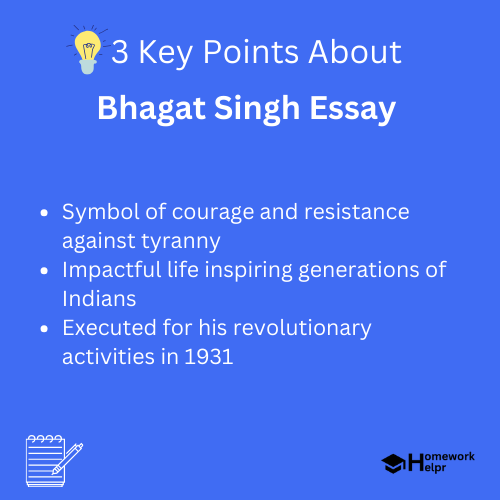 Bhagat Singh Essay for Students and Children