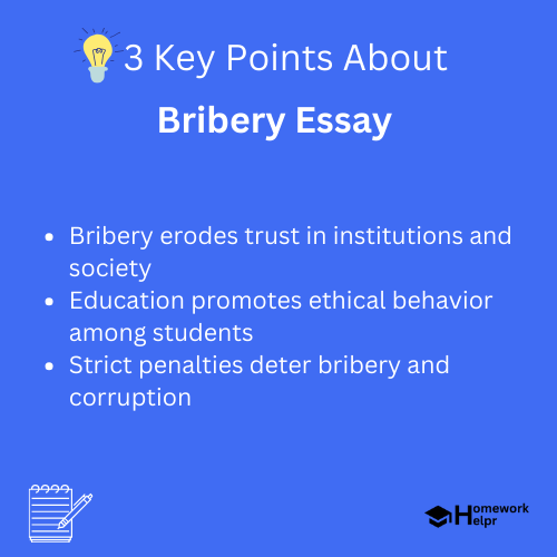 Bribery Essay for Students and Children