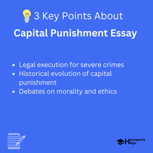 Capital Punishment Essay for Students and Children