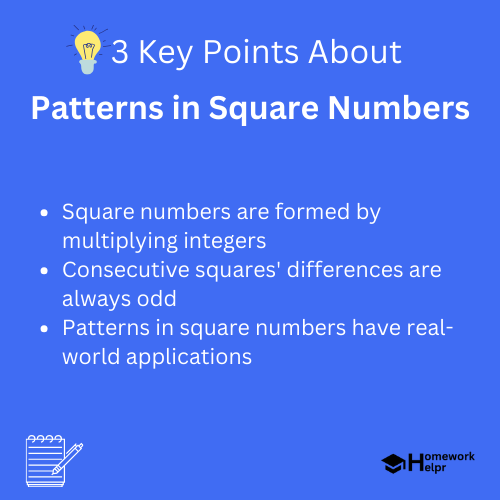 Patterns in Square Numbers