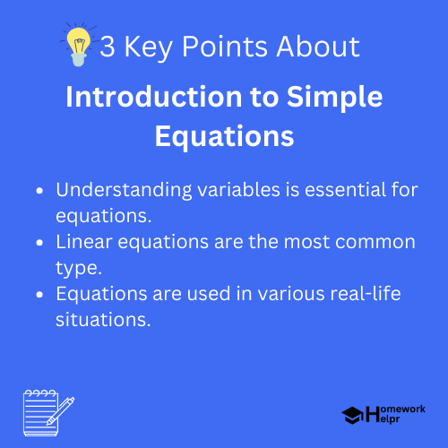 Introduction to Simple Equations