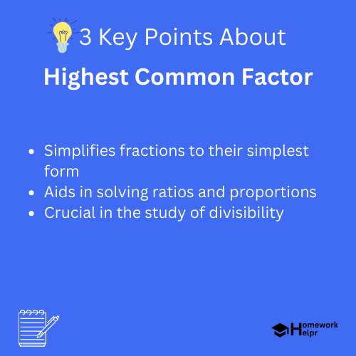 Highest Common Factor