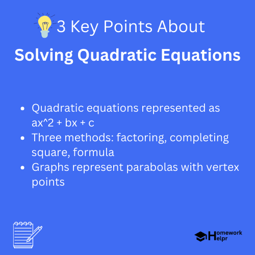 Solving Quadratic Equations