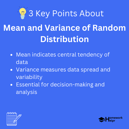 Mean and Variance of Random Distribution