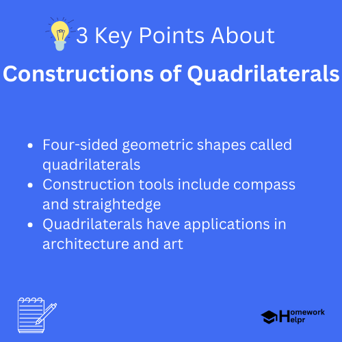 Constructions of Quadrilaterals