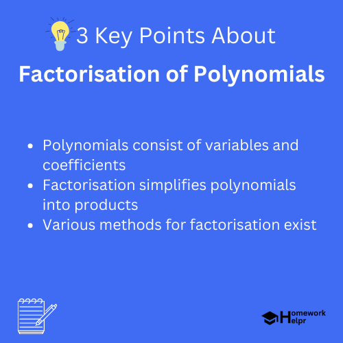 Factorisation of Polynomials