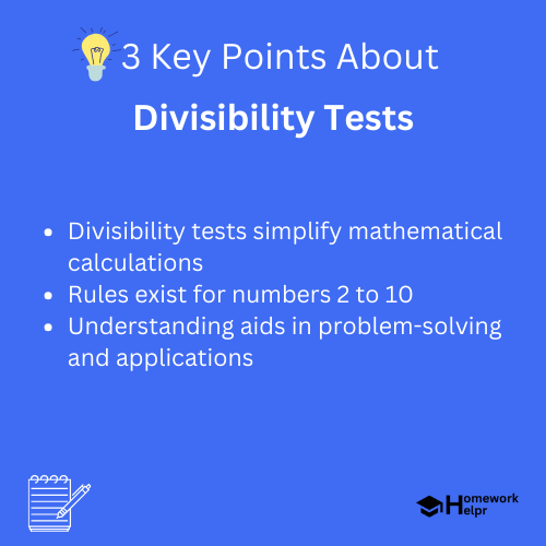 Divisibility Tests