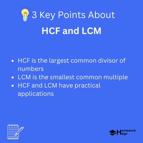 HCF and LCM